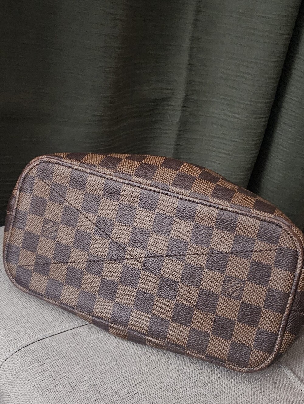 Louis Vuitton Damier Ebene Sienna PM Checkerboard Satchel in Dark Brown - Picture 7 of 10